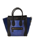 Micro Luggage, &pound;850, Handbags, Black/Blue, Lizard/Suede, Front view
